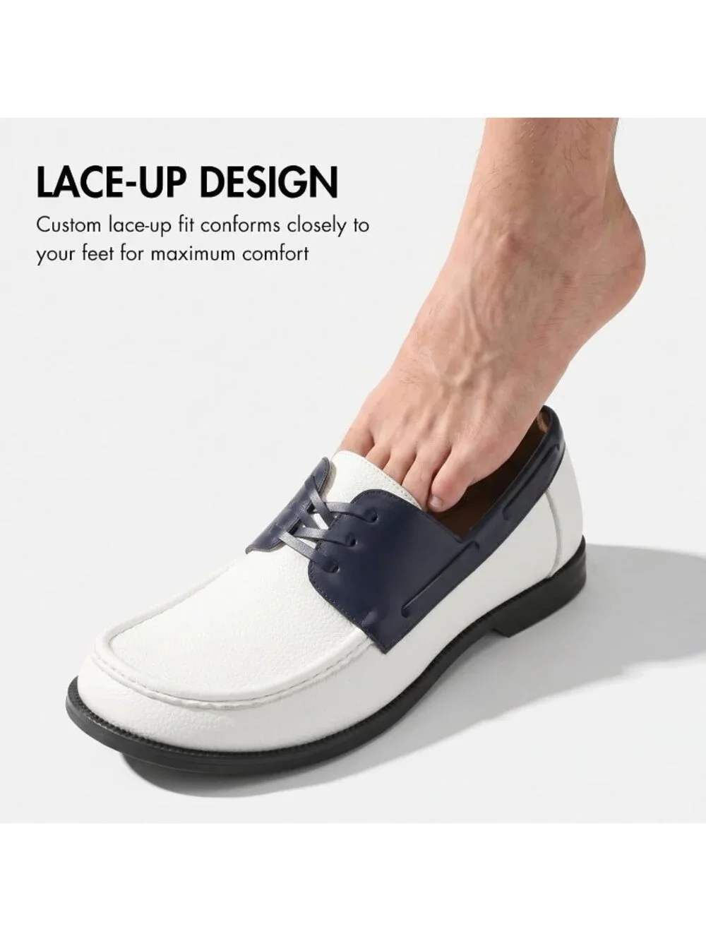 Men's White Blue Penny Loafers Slip On Dress Causal Shoes Luxury Suede Formal